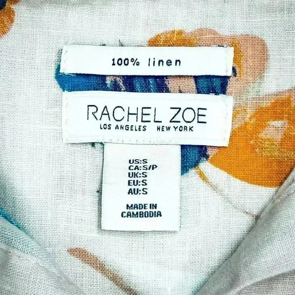 Rachel Zoe Women's Floral Button-Up Shirt Dress Size S Multicolor - Picture 5 of 6